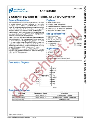 ADC128S102CIMTX/NOPB datasheet  